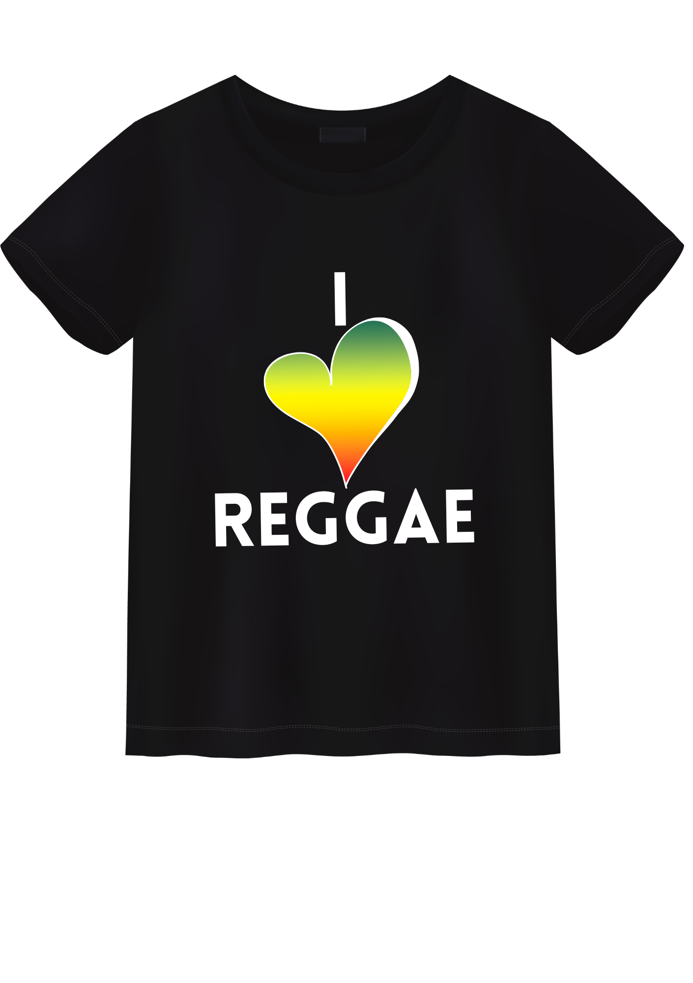 I Reggae T Shirt Giftedand.black