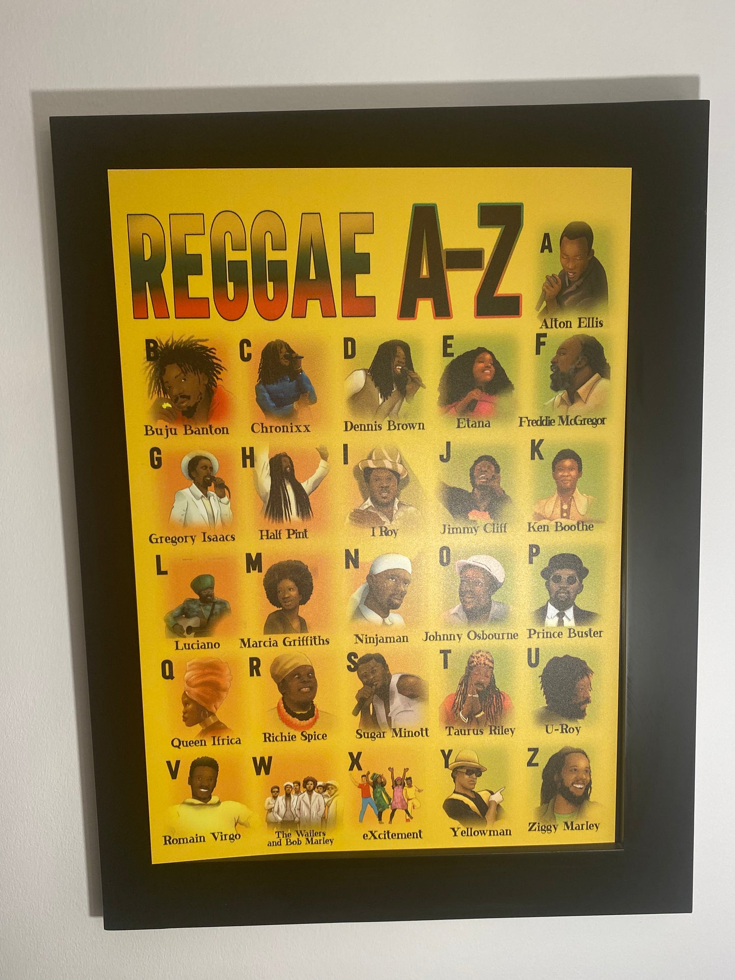 Reggae A-Z Poster