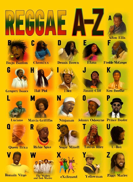 Reggae A-Z Poster